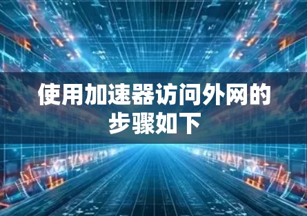 使用加速器访问外网的步骤如下 使用加速器访问外网的步骤如下