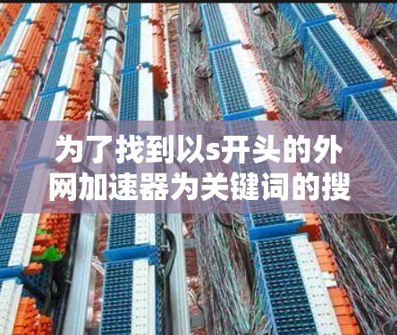 为了找到以s开头的外网加速器为关键词的搜索结果,您可以按照以下策略进行 为了找到以s开头的外网加速器为关键词的搜索结果,您可以按照以下策略进行