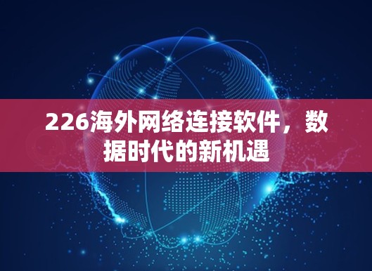 226海外网络连接软件，数据时代的新机遇