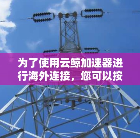 为了使用云鲸加速器进行海外连接，您可以按照以下步骤操作