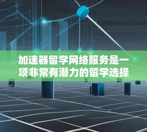 加速器留学网络服务是一项非常有潜力的留学选择，能够帮助学生更快地完成申请和学习过程。以下是对这种服务的详细分析