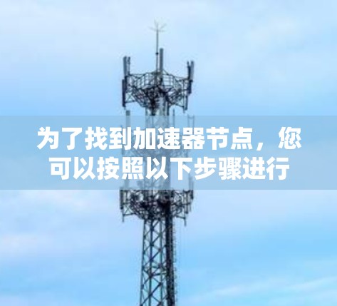 为了找到加速器节点，您可以按照以下步骤进行